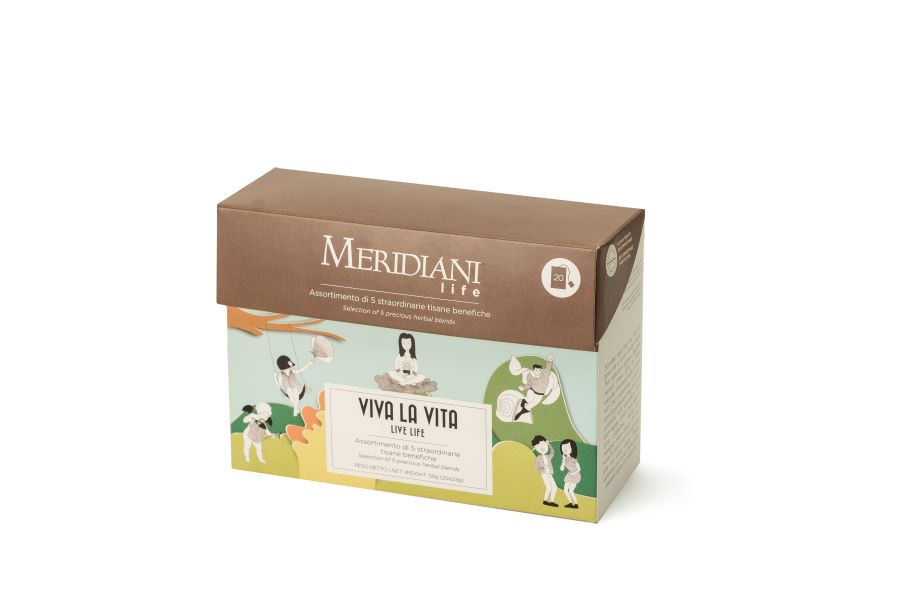 Cutie ceai Viva la Vita – Selecție de 5 Ceaiuri Benefice Meridiani (Cutie cu 20 Pliculețe)