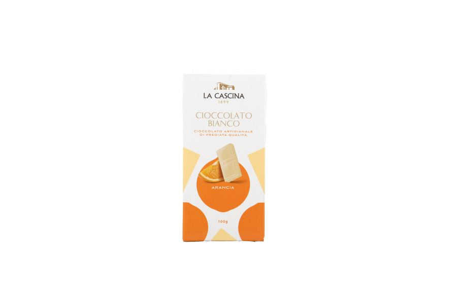 Tableta de ciocolata alba cu portocale La Cascina 100g
