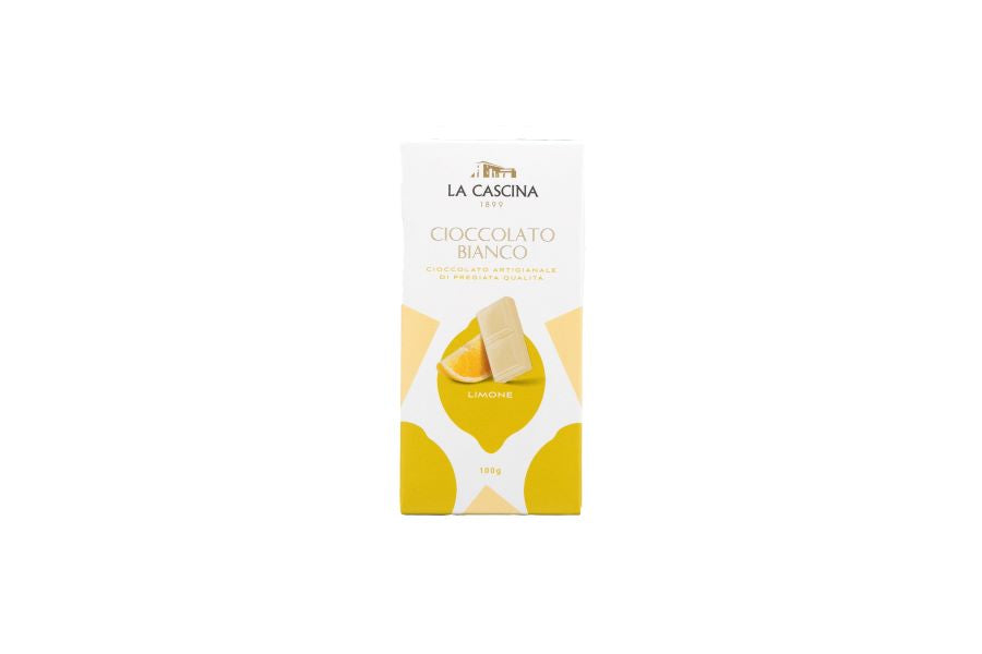 Tableta Artizanala de ciocolata alba cu lamaie La Cascina 100g
