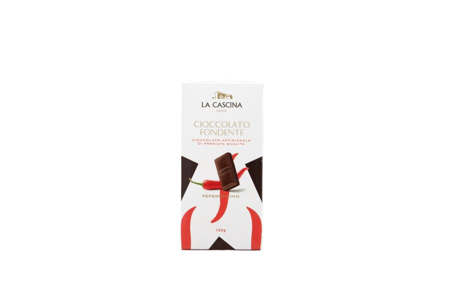 Tableta de ciocolata neagra cu ardei iute La Cascina 100g