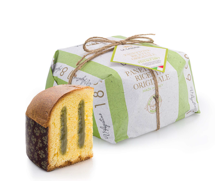 Panettone pufos cu umplutura de crema de fistic La Casina 1kg