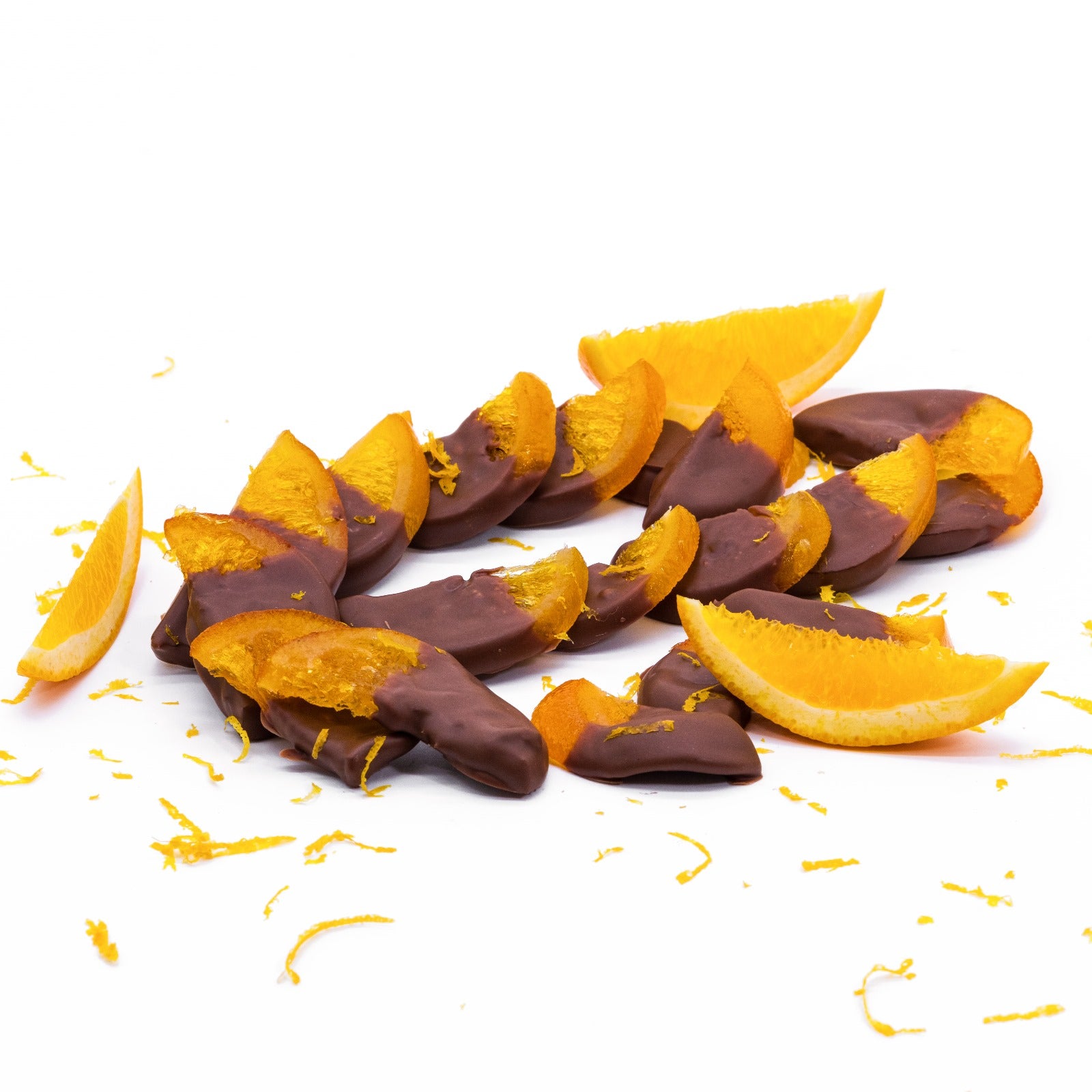 Portocale confiate in ciocolata cu lapte 150g