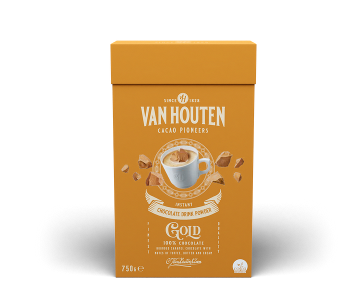 Pudra De Ciocolata Calda Alba Cu Caramel Van Houten 1kg