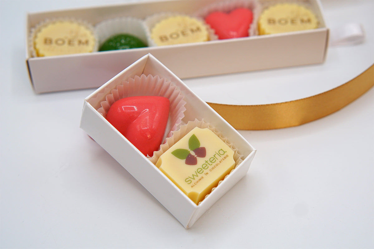 Praline personalizate corporate – cutie 2 bucati