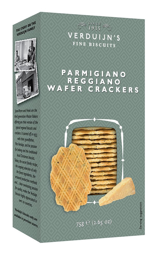 Crackers artizanali cu parmezan si busuioc Verdujin's 75g