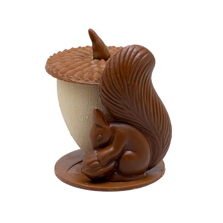 Figurina ciocolata artizanala Veverita cu Ghinda 180g