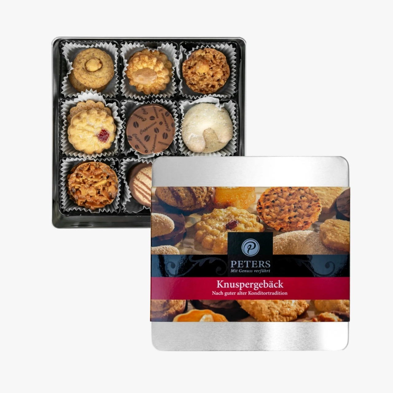 Cutie metalica cu biscuiti de ceai Peters 175g