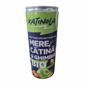 Băutură carbogazoasă naturală cu măr, cătină si ghimbir Katinola