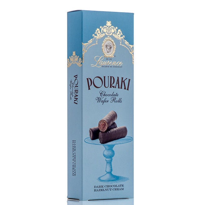 Rulouri de napolitană cu ciocolată neagră și cremă de alune Pouraki Laurence 110 g