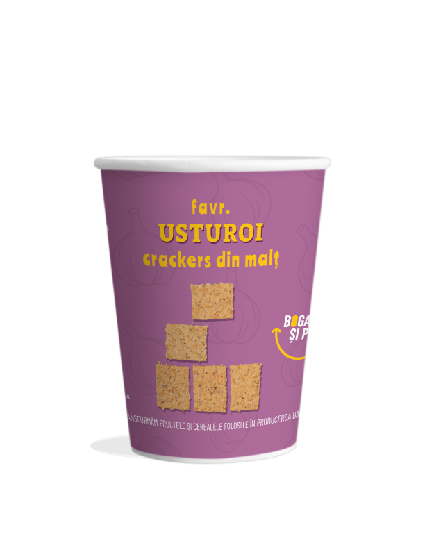 Crackers din malt de bere cu usturoi Favr 100g X6 buc